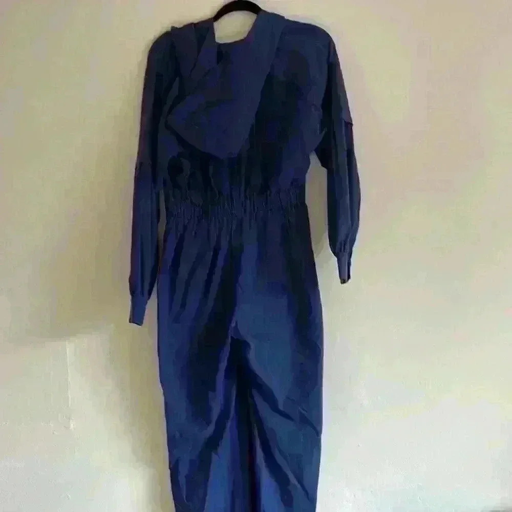 NWT The Korner Blue Hooded Jumpsuit - Picture 5 of 6